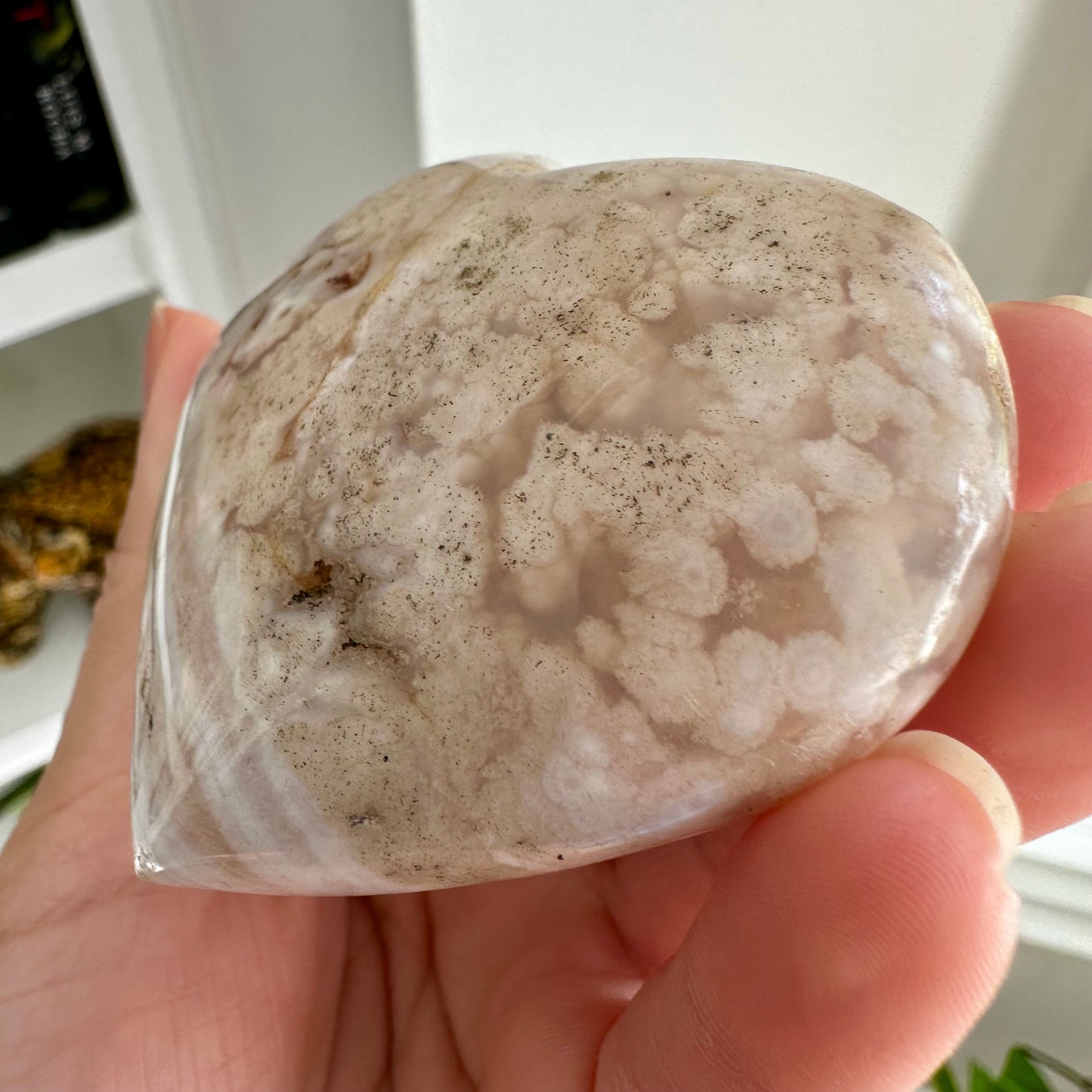 Flower Agate Heart | FAH1