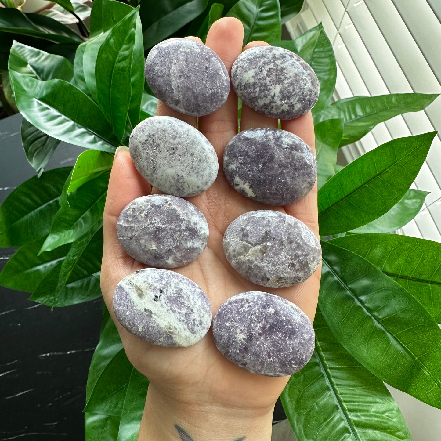 Lepidolite Worry Stone | Crystal Worry Stone
