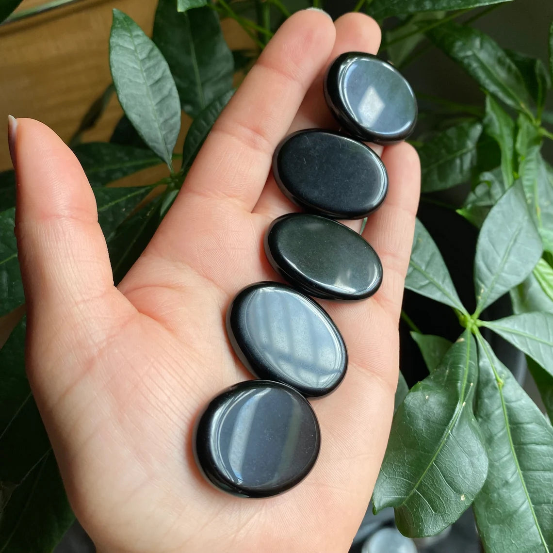 Obsidian Worry Stone | Crystal Worry Stone | Intuitively Selected (random)