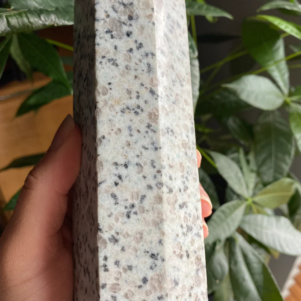 Kiwi Jasper Tower | 2 lb 3.5 oz | 8.75" | Crystal Tower | Large Tower | Jasper Tower