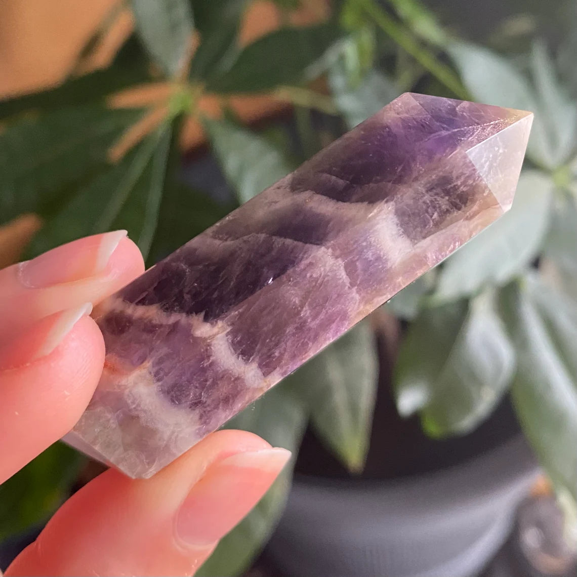 Double Terminated Dream Amethyst Point | Crystal Point | Dream Amethyst | Chevron Amethyst | DT Point | DTA2