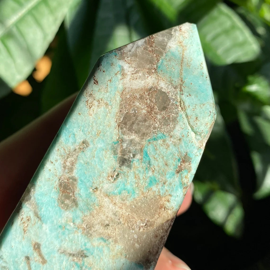 Blue Aragonite Tower w/ Quartz Inclusions | 3.6" | 8.9 oz | Crystal Tower | **IMPERFECT POINT**