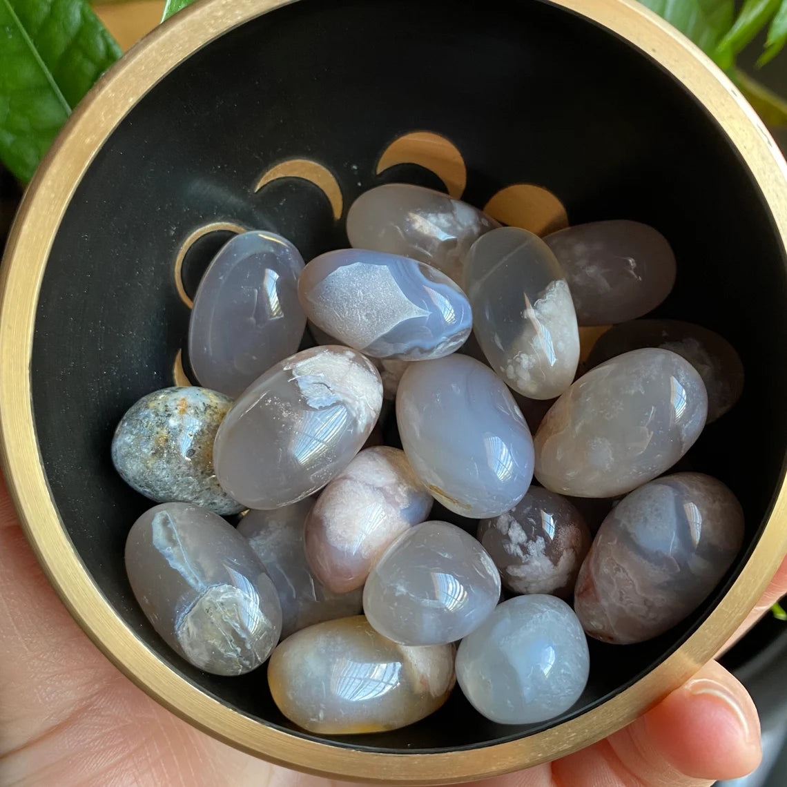 Flower Agate Tumbled Stone | Tumbled Stone | Intuitively Selected (random)