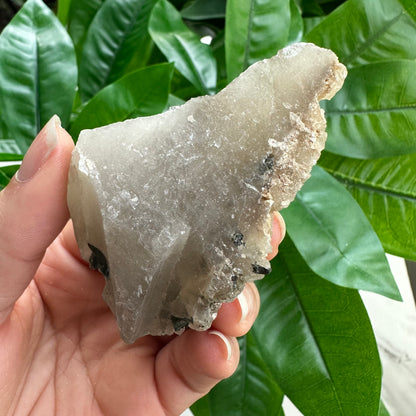 Rough Pink & Black Tourmaline on Quartz Matrix | RPT4