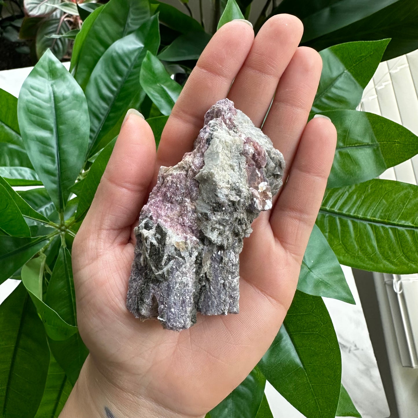 Rough Pink & Black Tourmaline on Quartz Matrix | RPT1