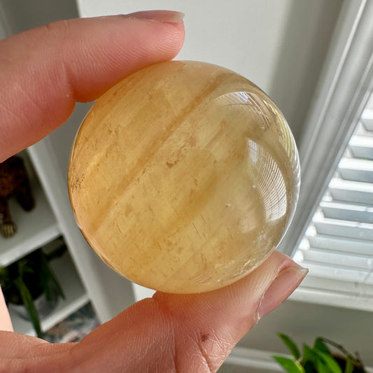 Honey Calcite Sphere
