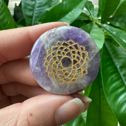 Engraved Chakra Stone Set | Flat Stones | Chakra Symbols