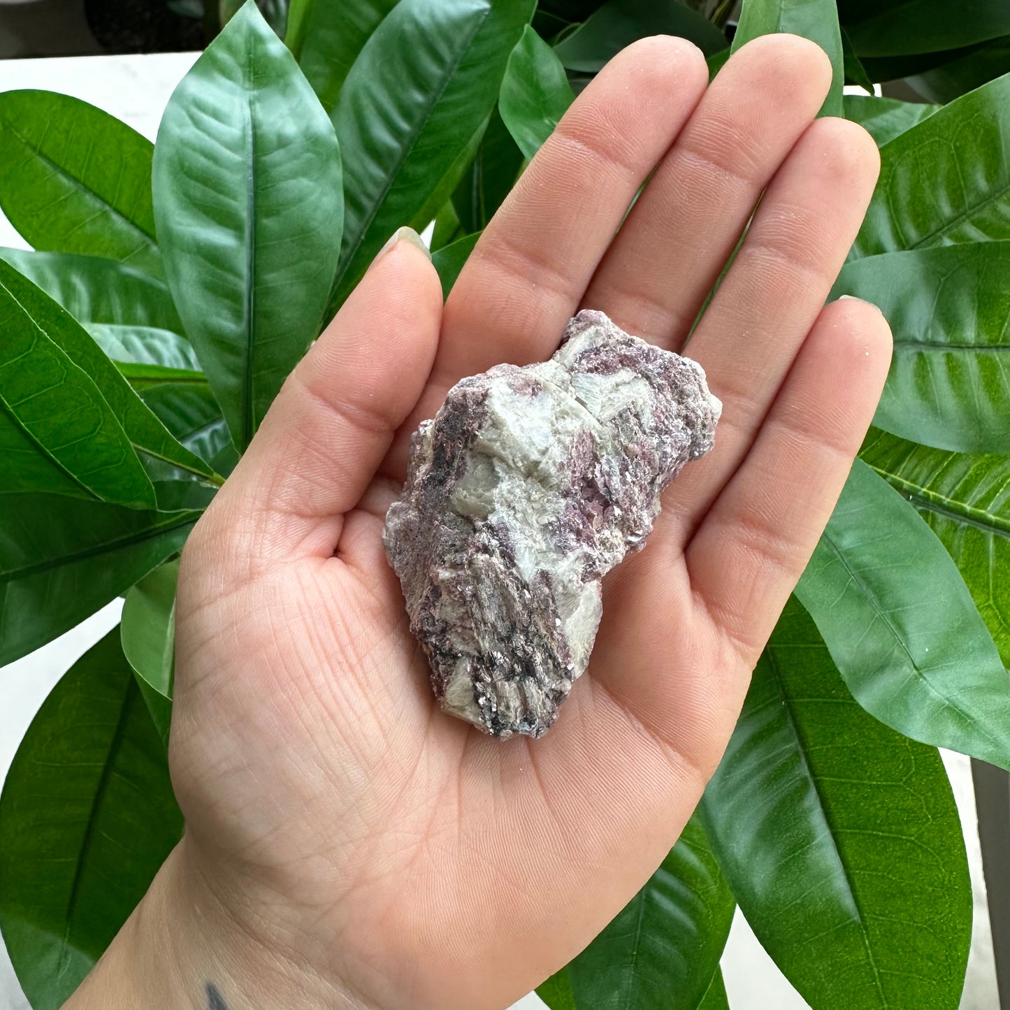 Rough Pink & Black Tourmaline on Quartz Matrix | RPT3