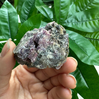 Rough Pink & Black Tourmaline on Quartz Matrix | RPT2