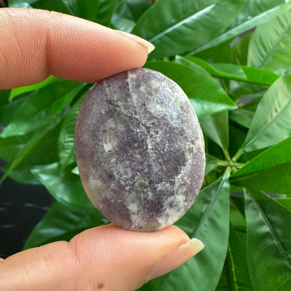 Lepidolite Worry Stone | Crystal Worry Stone