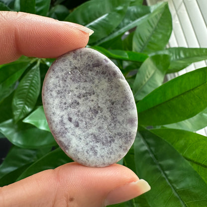 Lepidolite Worry Stone | Crystal Worry Stone