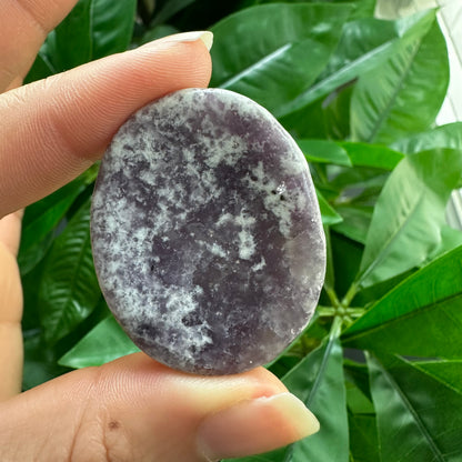 Lepidolite Worry Stone | Crystal Worry Stone