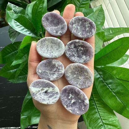 Lepidolite Worry Stone | Crystal Worry Stone