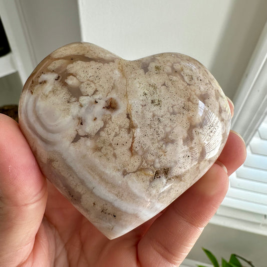 Flower Agate Heart | FAH1