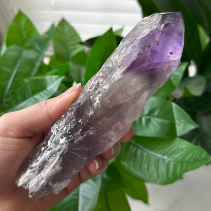 Large Bahia Natural Amethyst Wand | 10.2 oz | 6.5 in | LA9