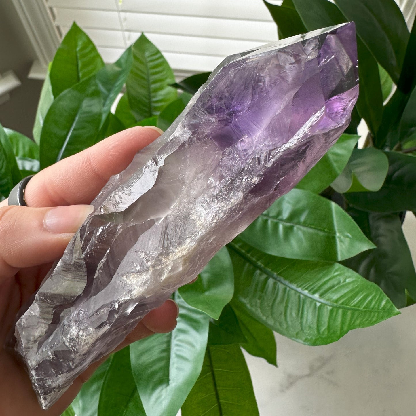 Large Bahia Natural Amethyst Wand | 10.2 oz | 6.5 in | LA9