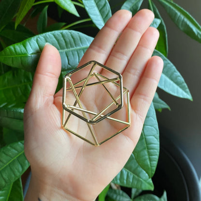 Hexagonal Double-Sided Sphere Stand | STAND ONLY | Crystal Stand | Crystal Sphere Stand