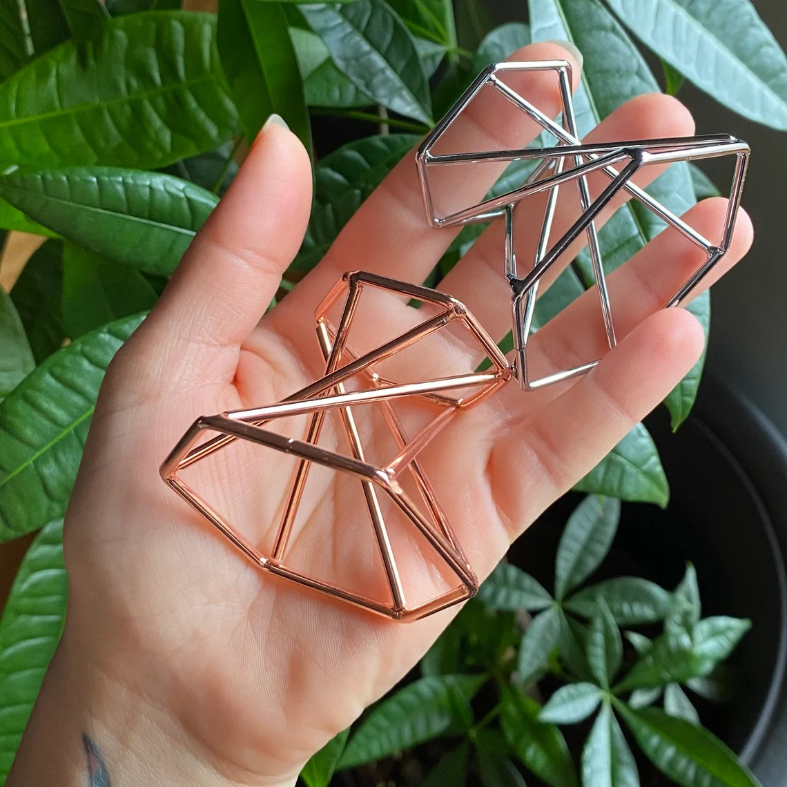 Hexagonal Double-Sided Sphere Stand | STAND ONLY | Crystal Stand | Crystal Sphere Stand