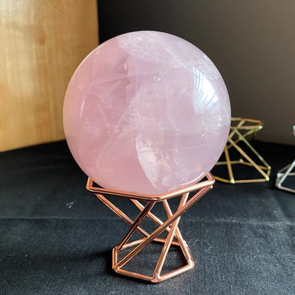 Hexagonal Double-Sided Sphere Stand | STAND ONLY | Crystal Stand | Crystal Sphere Stand