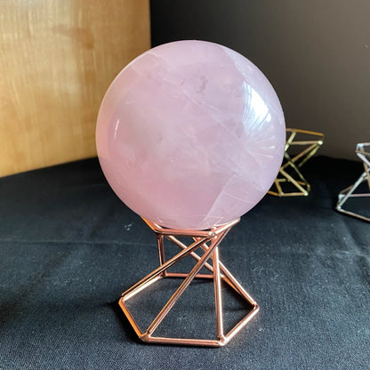 Hexagonal Double-Sided Sphere Stand | STAND ONLY | Crystal Stand | Crystal Sphere Stand