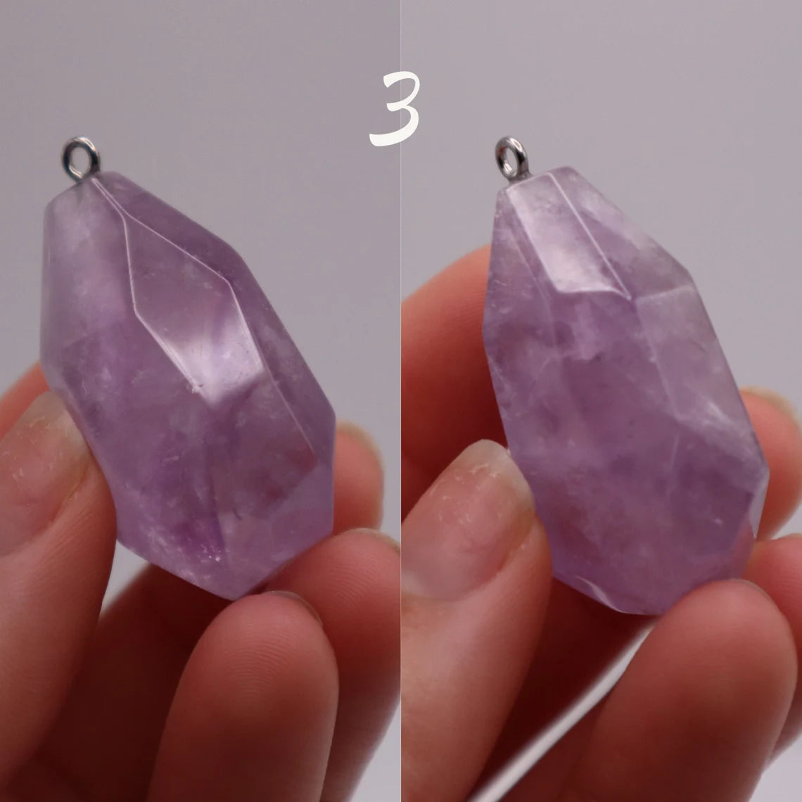 Amethyst Pendant for Necklaces, Wire Wrapping, Third Eye Chakra, Crown Chakra, Meditation, Intuition, Stress Relief