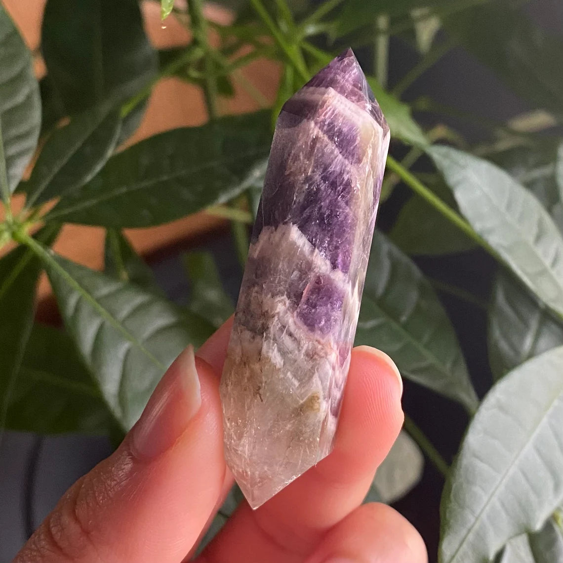 Double Terminated Dream Amethyst Point | Crystal Point | Dream Amethyst | Chevron Amethyst | DT Point | DTA1