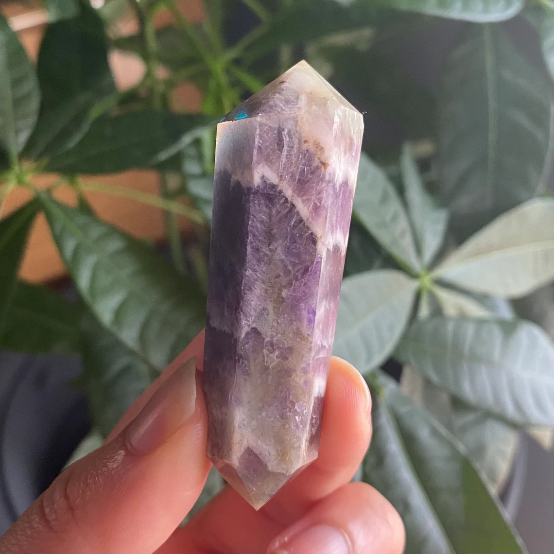 Double Terminated Dream Amethyst Point | Crystal Point | Dream Amethyst | Chevron Amethyst | DT Point | DTA2