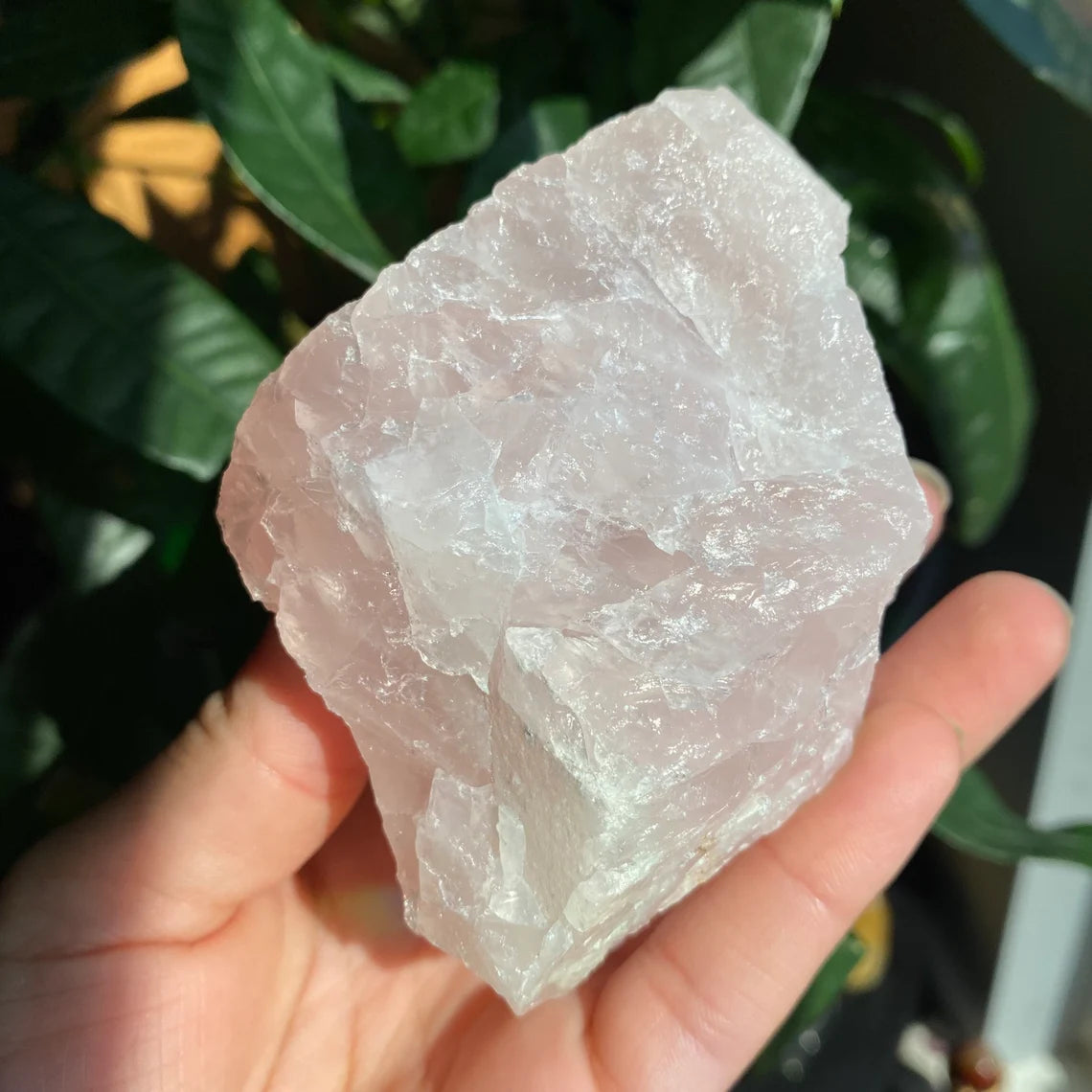 Rough Rose Quartz | 12.5 oz | 3.6”  | Rough Stone | Palm Size Stone | R3
