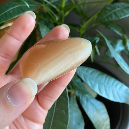 Honey Calcite Heart | 3.6 oz | 2.2" | Heart Carving | Crystal Carving | Calcite | HCH2