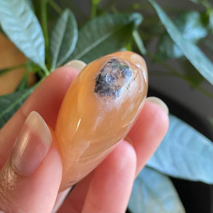 Honey Calcite Heart | 2.5 oz | 2" | Heart Carving | Crystal Carving | Calcite | HCH3