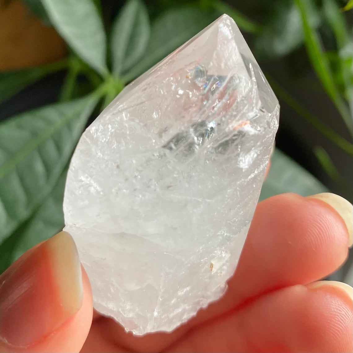 Natural Clear Quartz Point | 2 oz | 2”  | Clear Quartz | Top Polished Point | QP2
