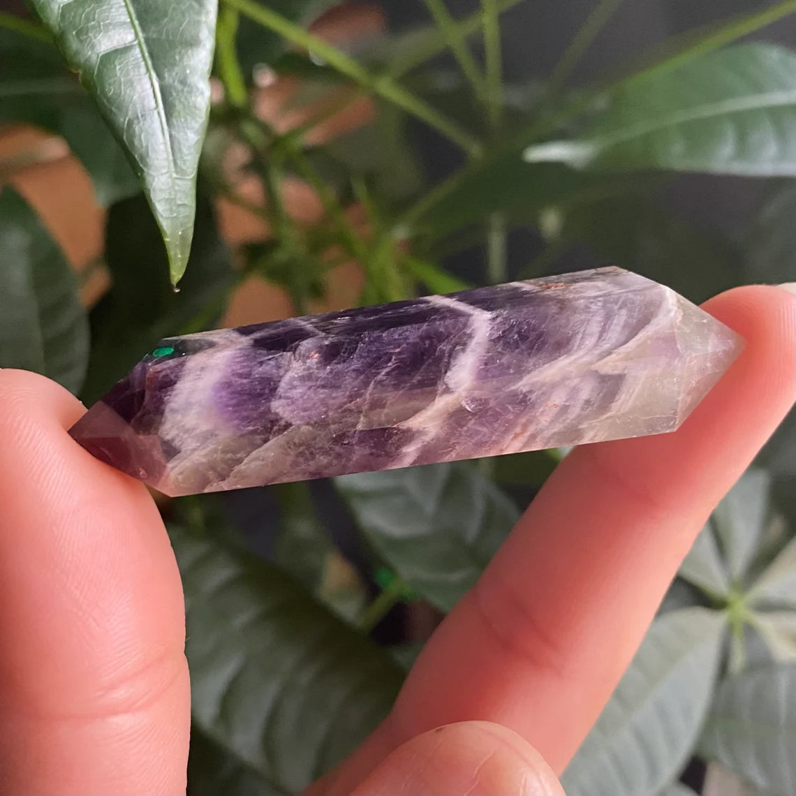 Double Terminated Dream Amethyst Point | Crystal Point | Dream Amethyst | Chevron Amethyst | DT Point | DTA1