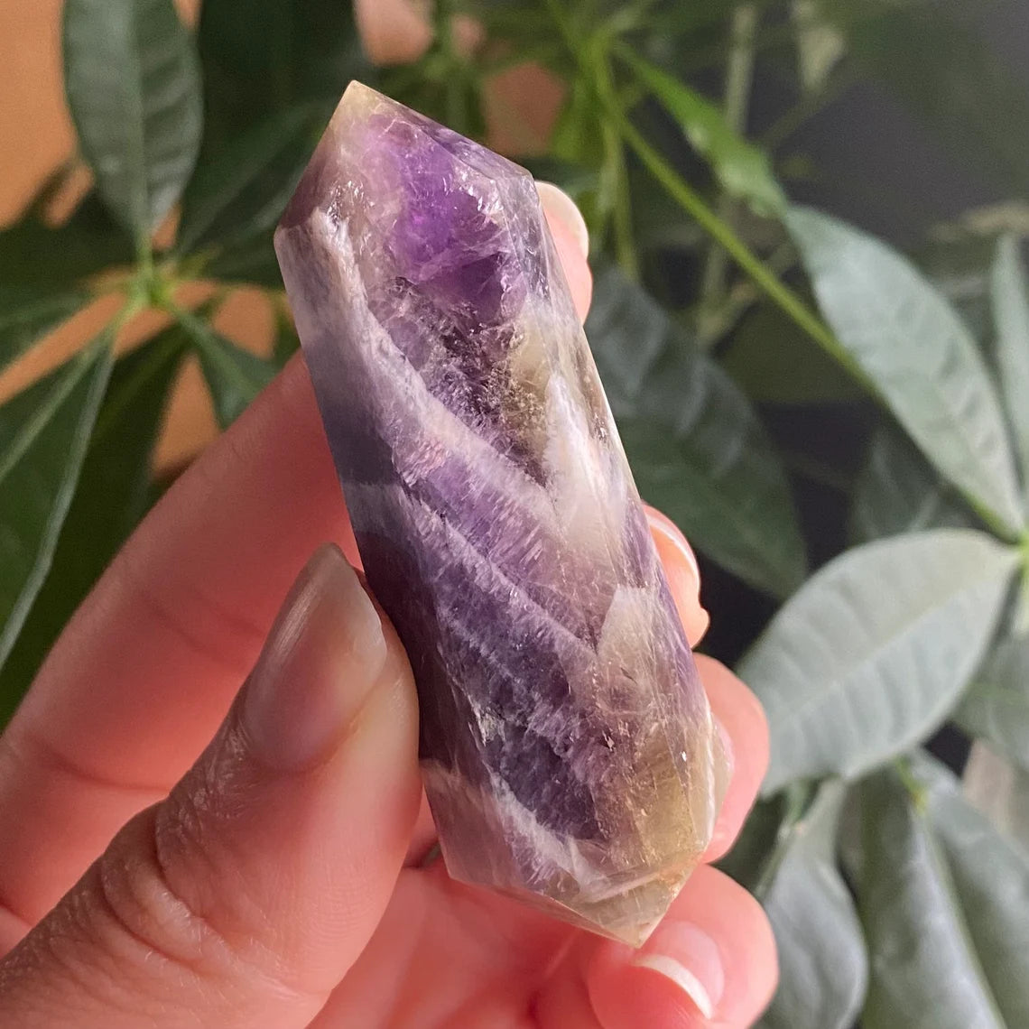 Double Terminated Dream Amethyst Point | Crystal Point | Dream Amethyst | Chevron Amethyst | DT Point | DTA2