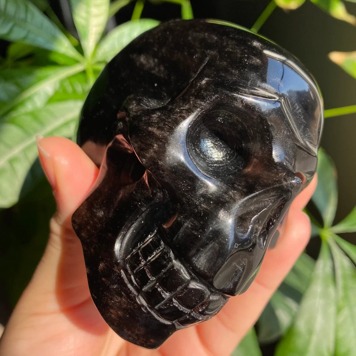 Smoky Quartz Skull | 1 lb 1.3 oz | 4" | Crystal Carving | Large Crystal Skull