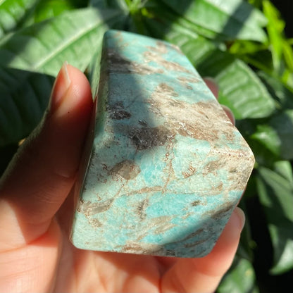 Blue Aragonite Tower w/ Quartz Inclusions | 3.6" | 8.9 oz | Crystal Tower | **IMPERFECT POINT**