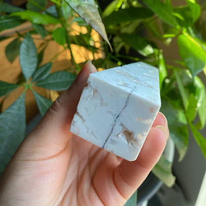 Snow White Druzy Agate Obelisk Tower Crystal, Emotional Balance, Stress Relief, Intuition, Love, Heart Chakra, Crown Chakra