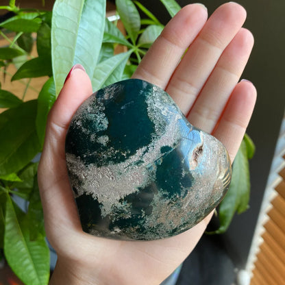 Ocean Jasper Heart | 7.6 oz | 3.1" | Jasper | Jasper Heart | Crystal Heart