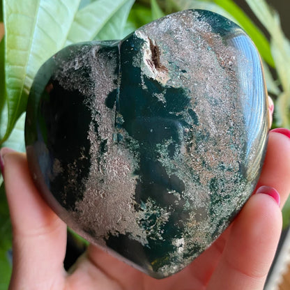Ocean Jasper Heart | 7.6 oz | 3.1" | Jasper | Jasper Heart | Crystal Heart