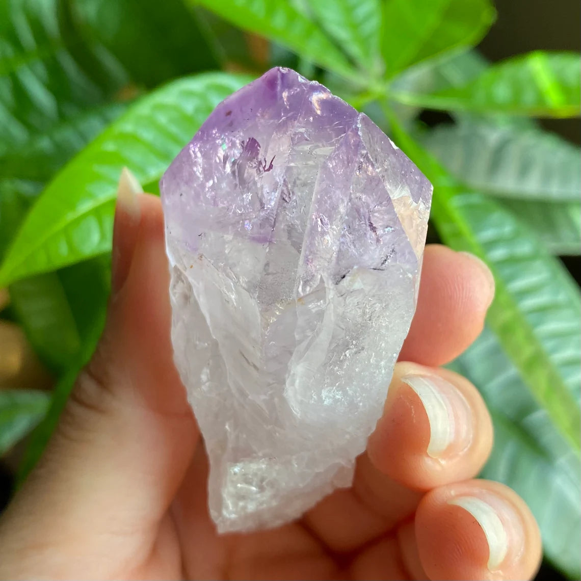 Natural Amethyst Point | Iron Inclusion | 2.5 oz | 2.6 in | Large Crystal Point | Brazilian Amethyst | Rough Amethyst | AP6