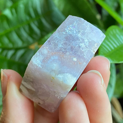 Amethyst Flower Agate Freeform | 2.2 oz | 1.7" | Amethyst Freeform | Flower Agate Freeform | Crystal Freeform