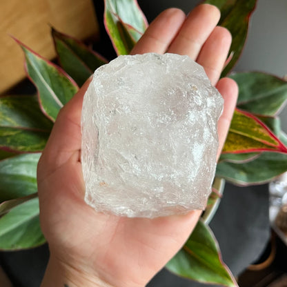 Rough Clear Quartz | 1lb 0.7 oz | 3.4”  | Rough Stone | Palm Size Stone | Q8