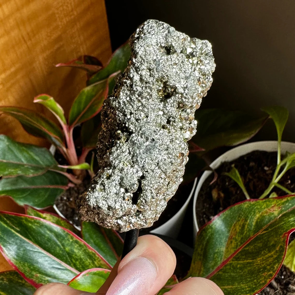 Pyrite Cluster on Stand | 9.8 oz | 4.8" | Pyrite | Mineral Specimen | Fools Gold | Attract Abundance | Pyrite Specimen | PS1