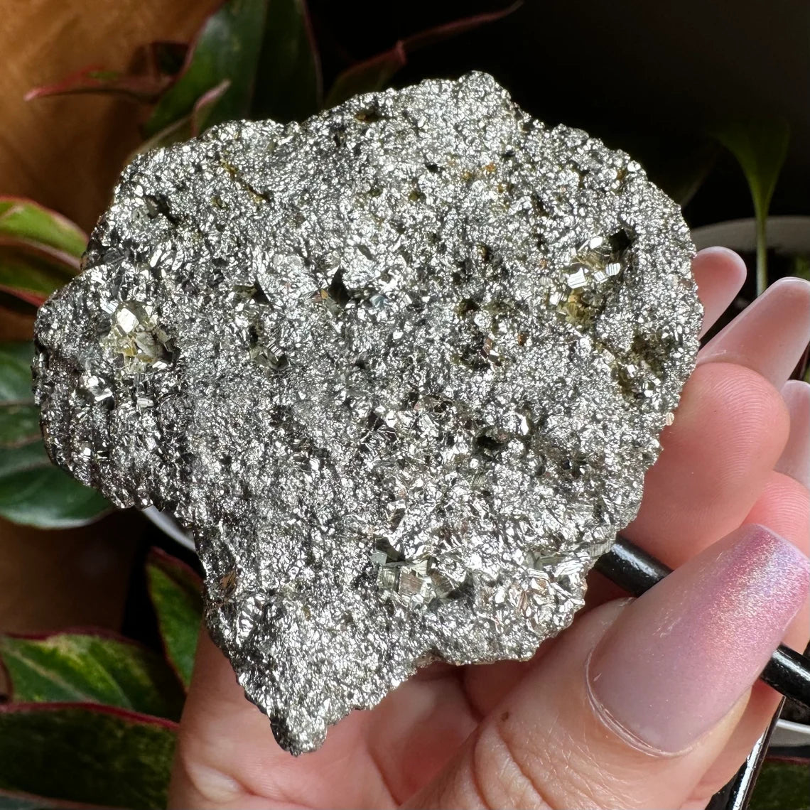 Pyrite Cluster on Stand | 10.7 oz | 4.2" | Pyrite | Mineral Specimen | Fools Gold | Attract Abundance | Pyrite Specimen | PS2