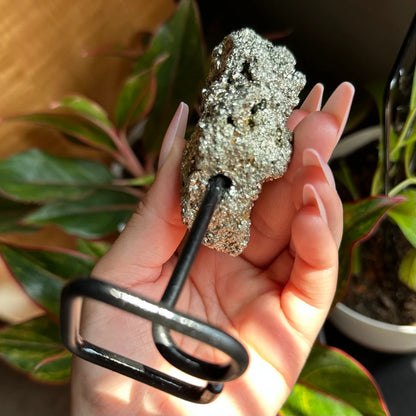 Pyrite Cluster on Stand | 9.8 oz | 4.8" | Pyrite | Mineral Specimen | Fools Gold | Attract Abundance | Pyrite Specimen | PS1