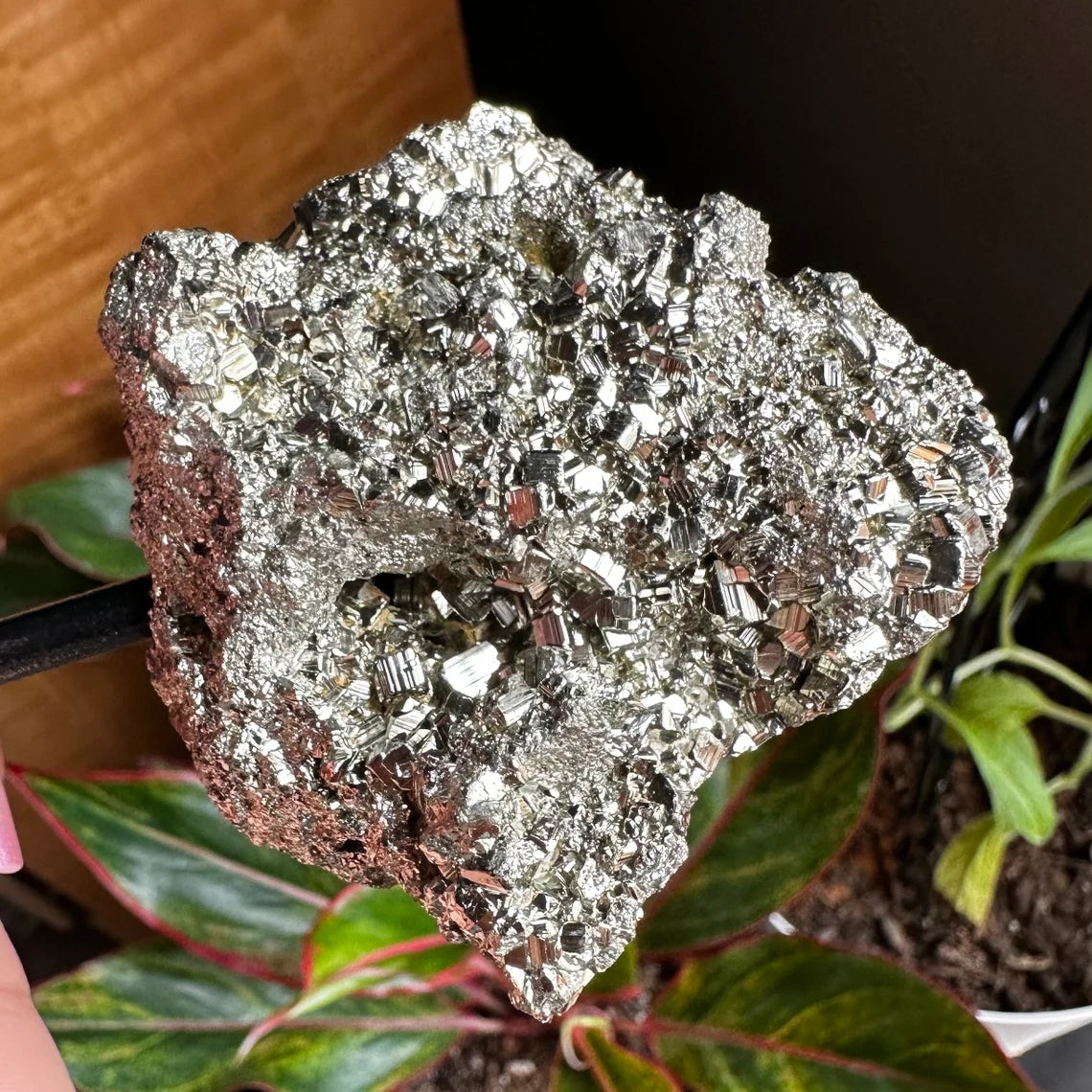 Pyrite Cluster on Stand | 10.7 oz | 4.2" | Pyrite | Mineral Specimen | Fools Gold | Attract Abundance | Pyrite Specimen | PS2