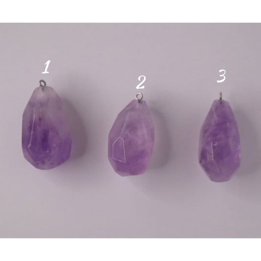 Amethyst Pendant for Necklaces, Wire Wrapping, Third Eye Chakra, Crown Chakra, Meditation, Intuition, Stress Relief