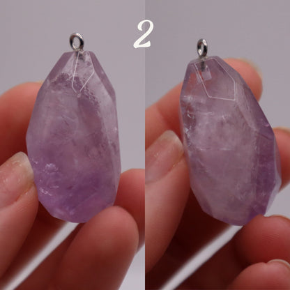 Amethyst Pendant for Necklaces, Wire Wrapping, Third Eye Chakra, Crown Chakra, Meditation, Intuition, Stress Relief