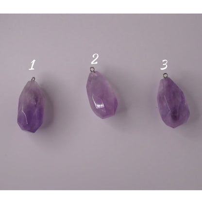 Amethyst Pendant for Necklaces, Wire Wrapping, Third Eye Chakra, Crown Chakra, Meditation, Intuition, Stress Relief
