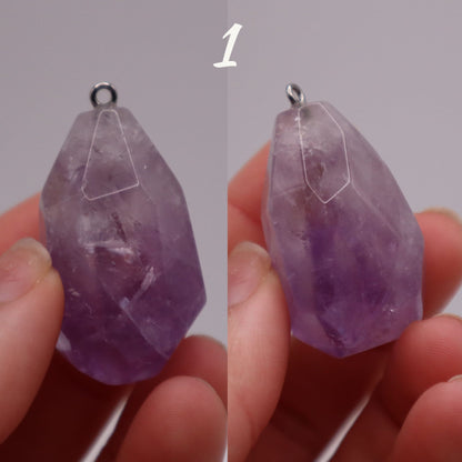 Amethyst Pendant for Necklaces, Wire Wrapping, Third Eye Chakra, Crown Chakra, Meditation, Intuition, Stress Relief