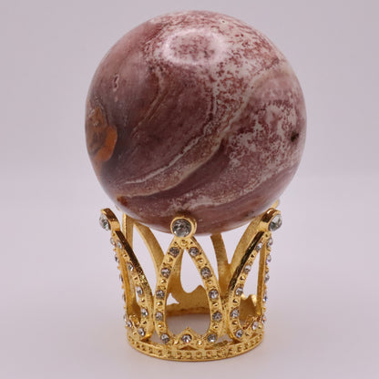Mini Crown Crystal Sphere Stand | STAND ONLY | Gold | Silver | Crystal Stand | Crystal Sphere Stand